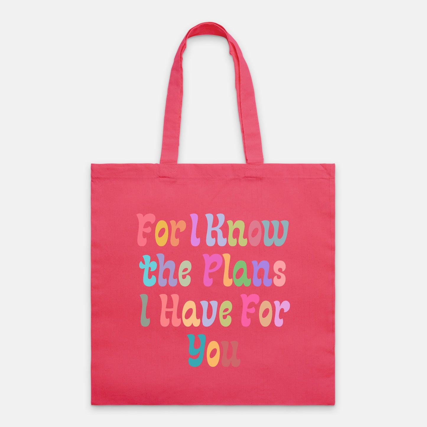 For I Know the Plans I Have For You Lightweight Christian Canvas Tote Bag (Jeremiah 29:11)